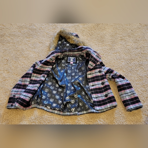 PINK VICTORIA'S SECRET FUR TRIMMED HOODED JACKET - Picture 2 of 3